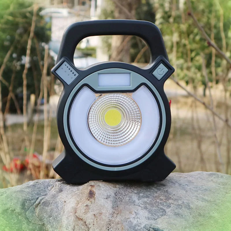 

Portable LED Work Light 30E Rechargeable Outdoor Camping Spot Light with USB Port Emergency Mode JA55