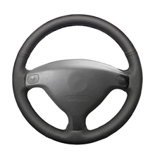 Сшитые вручную черные из искусственной кожи искусственная кожа Чехлы рулевого колеса автомобиля обертывание для Opel Astra(G) 1998-2004 Zafira(A) 1999