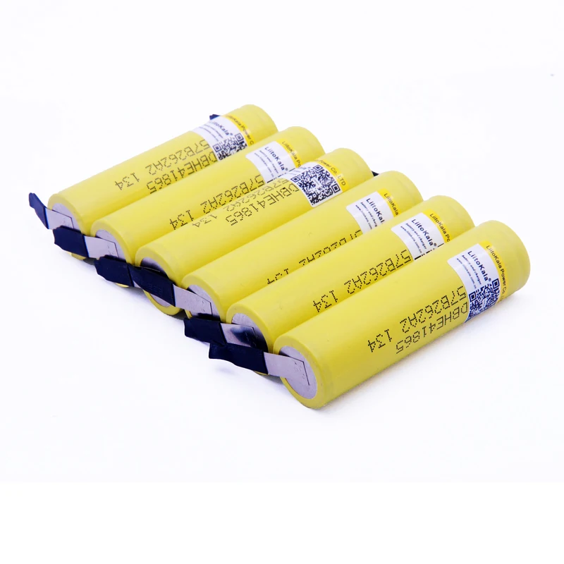 10-70 шт LiitoKala 2500 mAh Li-lon аккумулятор 18650 HE4 3,7 V power перезаряжаемые батареи Макс 20A, 35A разрядка+ никель