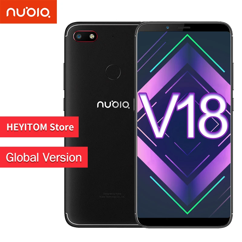 

Global ZTE Nubia V18 EU Version UI 5.1 Mobile Phone 4GB+64GB 6.01"Snapdragon 625 Octa Core 18:9Full Screen Face ID 4000mAh 13MP