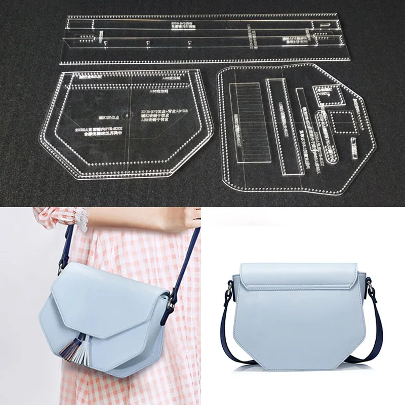 laser cut durable Acrylic Template Pattern For DIY Handmade Handbag