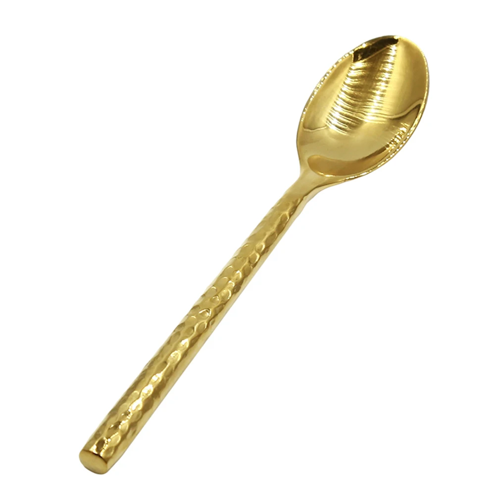 gold Новые ложки для торта из нержавеющей стали, фруктовые ложки для десерта, маленькие кофейные ложки, золотые десертные инструменты для закусок, столовая посуда Vajilla Tafelgerei - Цвет: gold