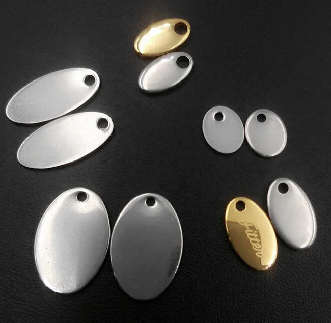 Fesorsi 50 Pack Customize Tag For Dogs,Aluminum Blank Tags,Silver Dog Tag Blanks ID Tag Discs Engraved Keychain For Laser Engraving,Stamping,Jewelry