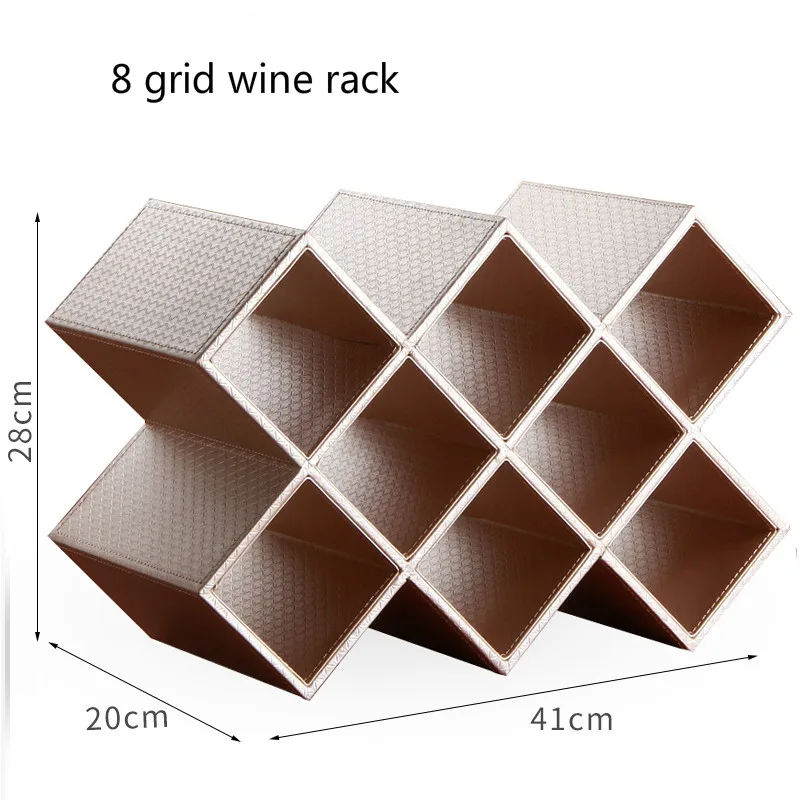 Креативный винный шкаф из искусственной кожи, держатели для винограда, домашний шкаф для гостиной, винный шкаф, гибкое украшение для дома - Цвет: B5