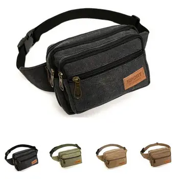 

Waist Pack for Men Women Canvas Fanny Pack Bum Bag Hip Money Belt travelling Mountaineering Mobile Phone Bag Holiday Money Pouch