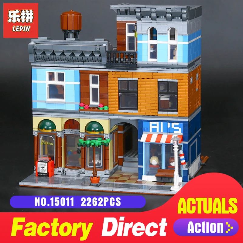 

2262Pcs Lepin 15011 Street view Series The Detective's Office Set Avengers Set Assemble Building Blocks Bricks Toys model 10197