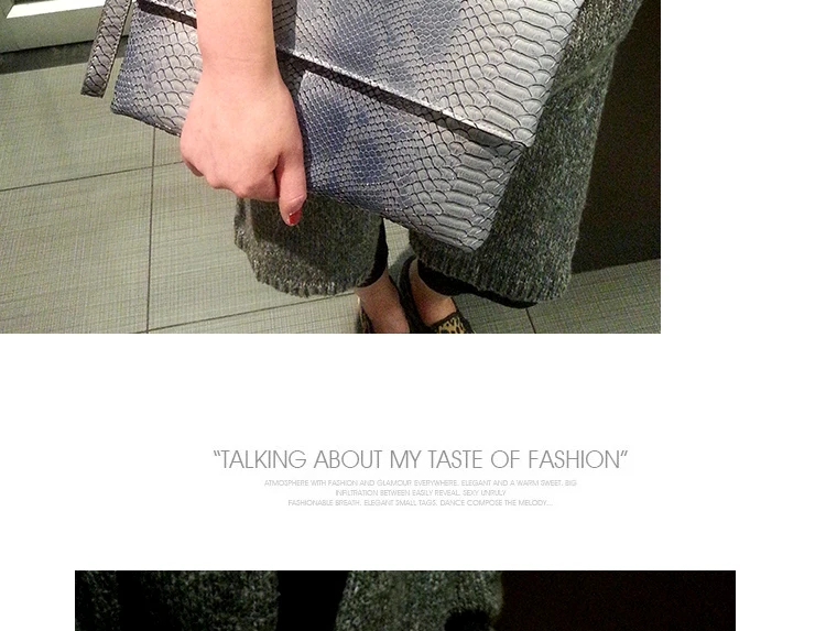 Модные клатчи в Корейском стиле из искусственной кожи со змеиной текстурой; женские сумки; большие вечерние сумочки с клапаном на плечо; сумка через плечо в подарок