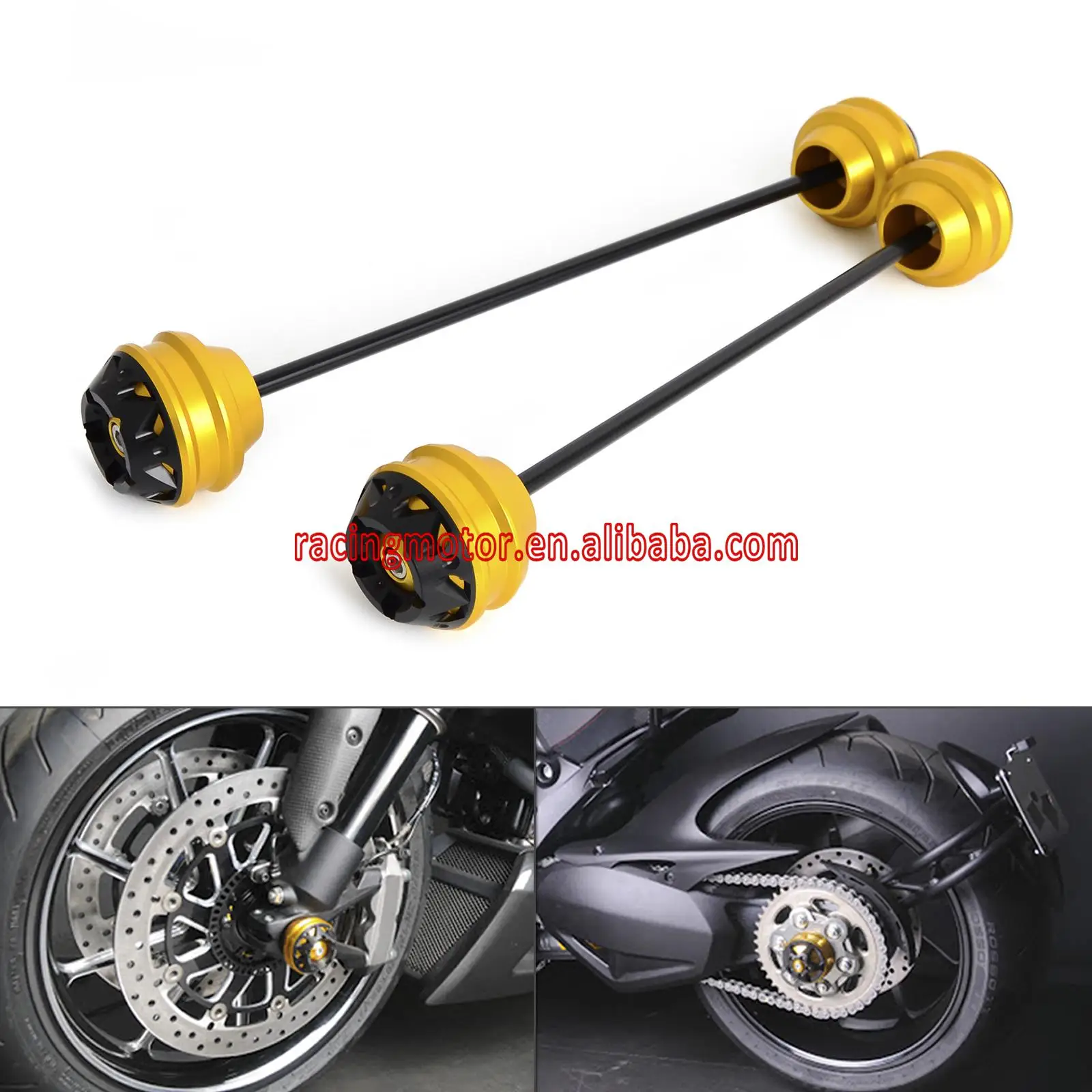 

Frond & Rear Axle Sliders/ Swingarm Sliders for DUCATI Panigale 1199 2013-2015 Diavel 2011-2016 Superbike 1299 Panigale S 2015