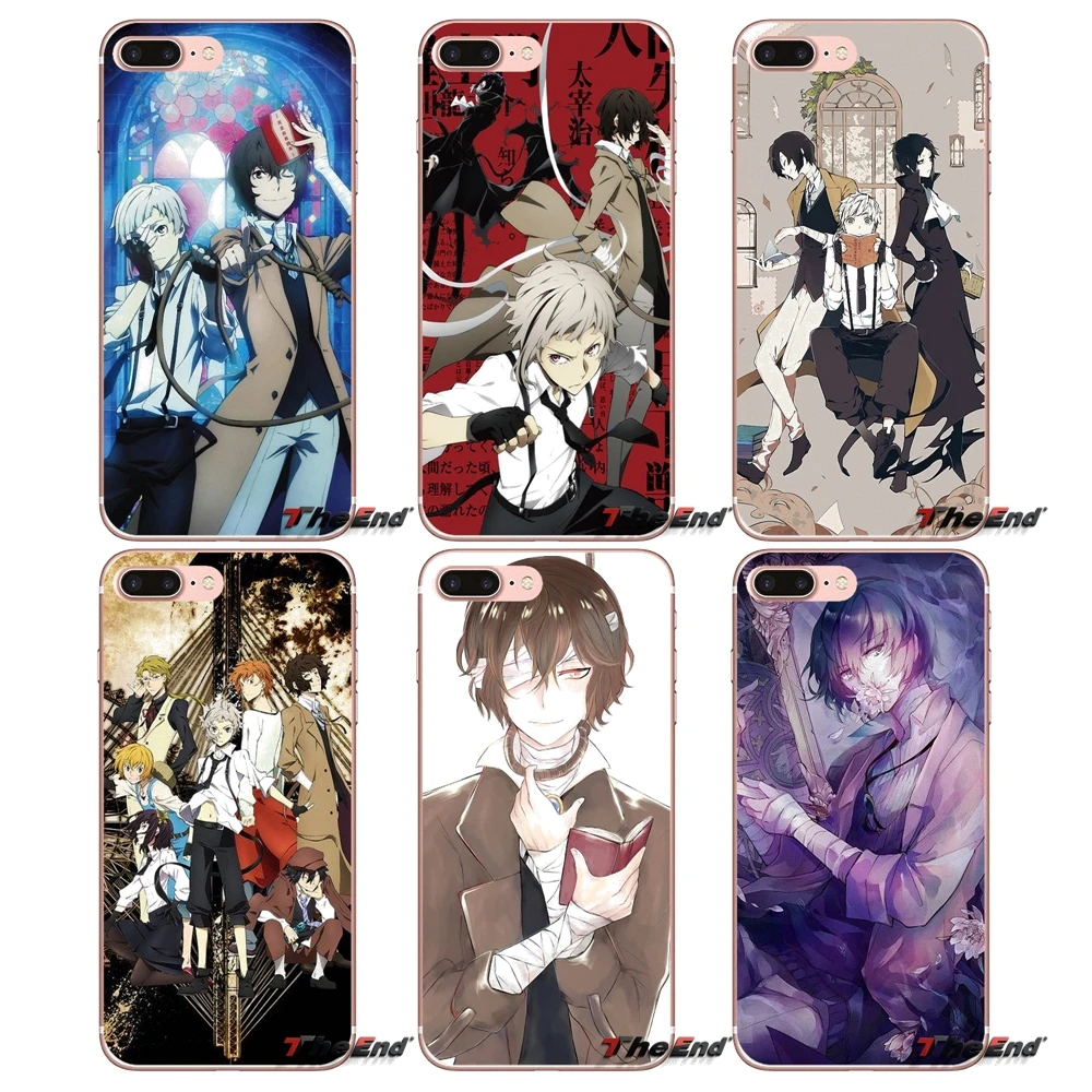 Милый аниме Bungou бродячие собаки для iPhone X 4 4S 5 5S 5C SE 6 6S 7 8 Plus Samsung Galaxy J1 J3 J5 J7 A3 A5 2016 2017