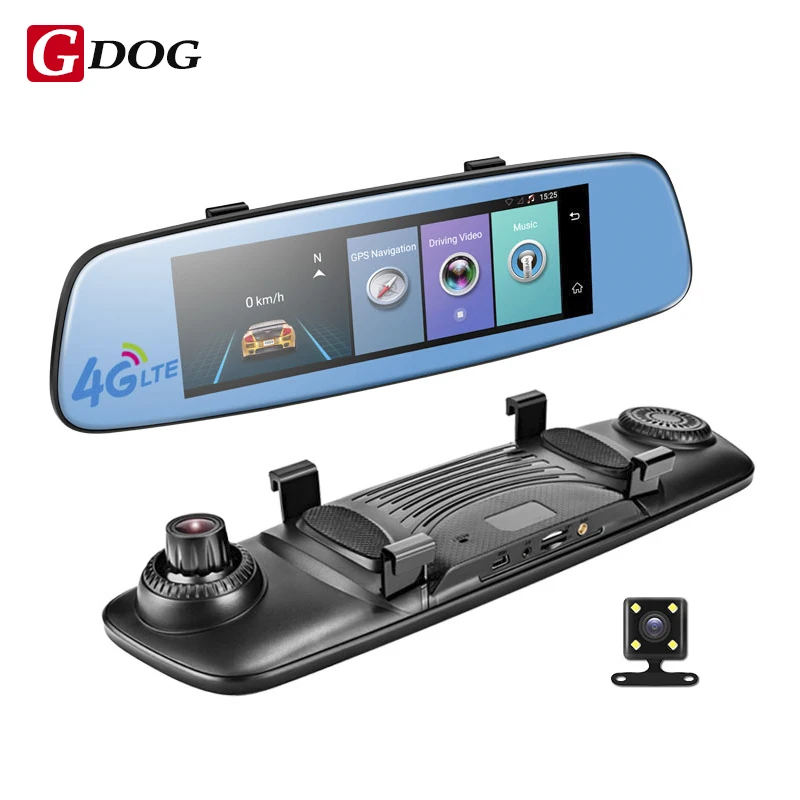 Gdog E06 4 г Видеорегистраторы для автомобилей 7.84 &quotTouch ADAS удаленного Мониторы