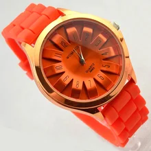 Womage Marque Femmes Robe Montres Mode Floral Chrysanthème Cadran Dame de Gelée de Silicone Bande Cadeau Relogio Feminino Bracelets