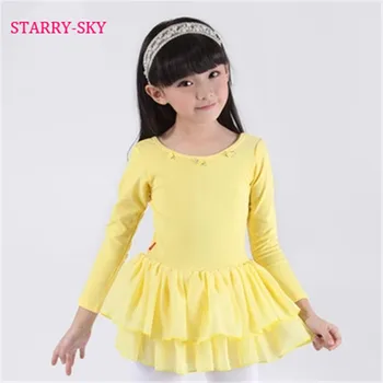 

Kids Girls Ballet Tutu Dress Child Dance Dresses Gymnastics Leotard Costumes Ballerina For Girls Cotton Chiffon Dance Skirts