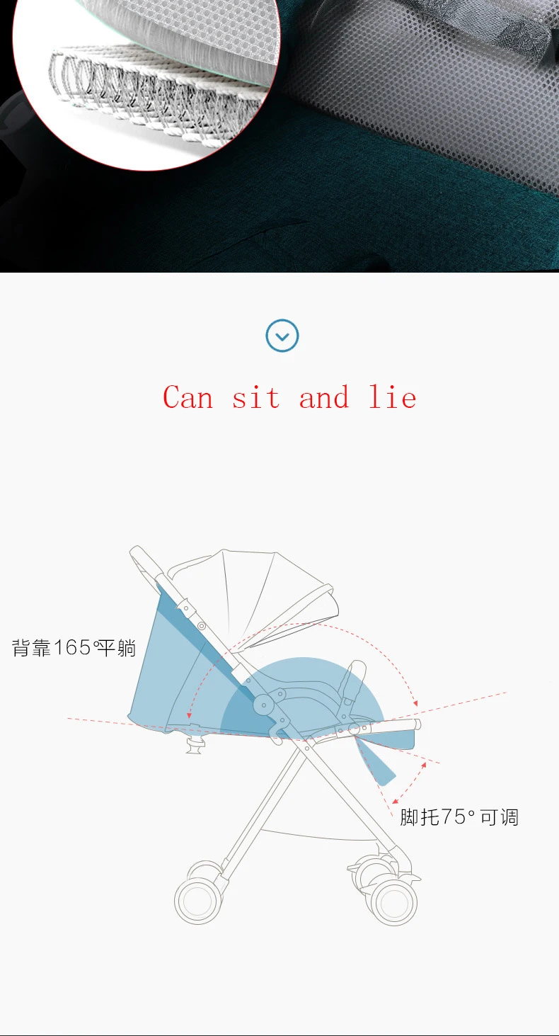 Коляска для новорожденных, ультра-светильник, переносная, высокий пейзаж, может сидеть, полулежа, с ударом, двусторонняя коляска, для мам, poussette