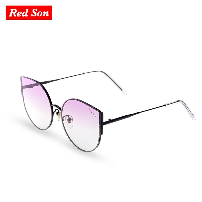 Red Son Cat eye Sunglasses Women Luxury Brand Sexy fashion colors Female mirror UV400 Protection Alloy Frame with Original box Red Son Cat eye Sunglasses Women Luxury Brand Sexy fashion colors Female mirror UV400 Protection Alloy Frame with Original box