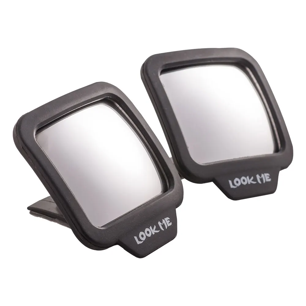 1Pair Side Mirrors Black Potable Wide Angle Blind Spot Mirror Adjustable Car Mirror