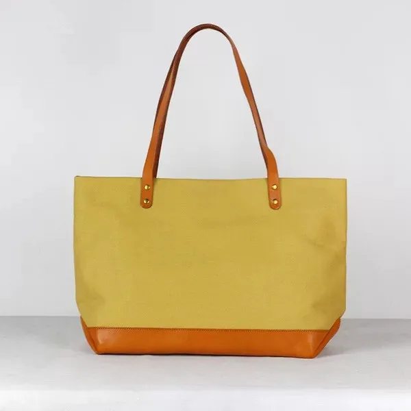 

Japan Patchwork Style Women's Large Casual Burgundy Canvas Handbag Travel Totes Bag Genuine Leather Girls Single Shoulder Bag