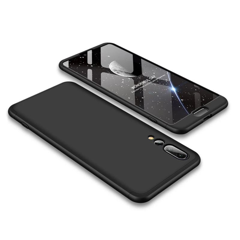 Чехол P20Lite, чехол для huawei P20 Pro, защитный чехол 360 для huawei P20 Lite, чехол Haiwei P 20 20Pro 20 Lite P20Pro - Цвет: Черный