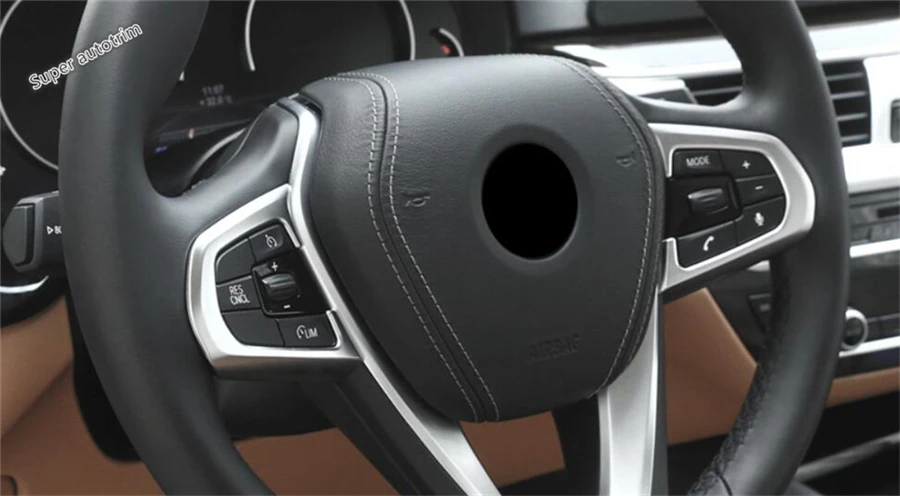 

Lapetus Steering Wheel Decorative Accessories Interior Cover Trim 2 Pcs / Set Fit For BMW 5 Series Sedan G30 530I 2017 - 2023