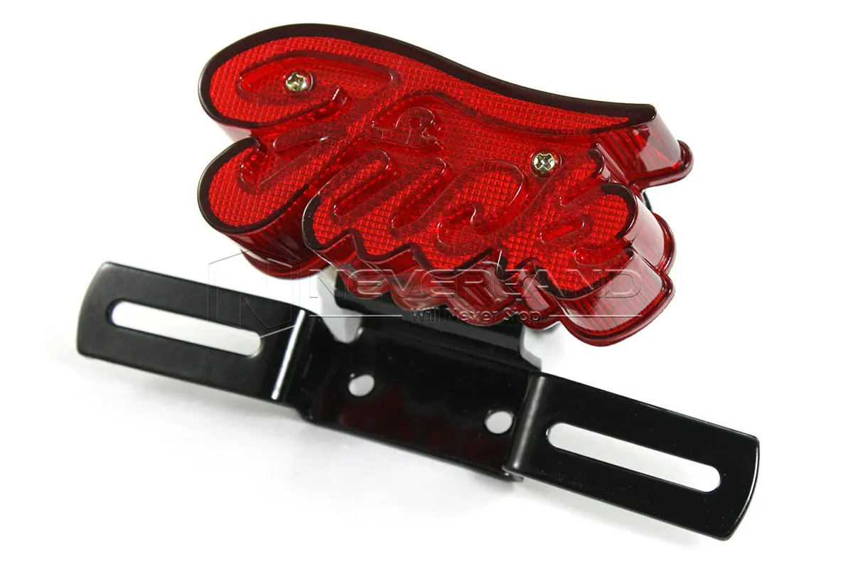Universal Motorcycle License Plate Brake Moto Rear Light Tail Lights for Harley Chopper Red Free Shipping D10 2