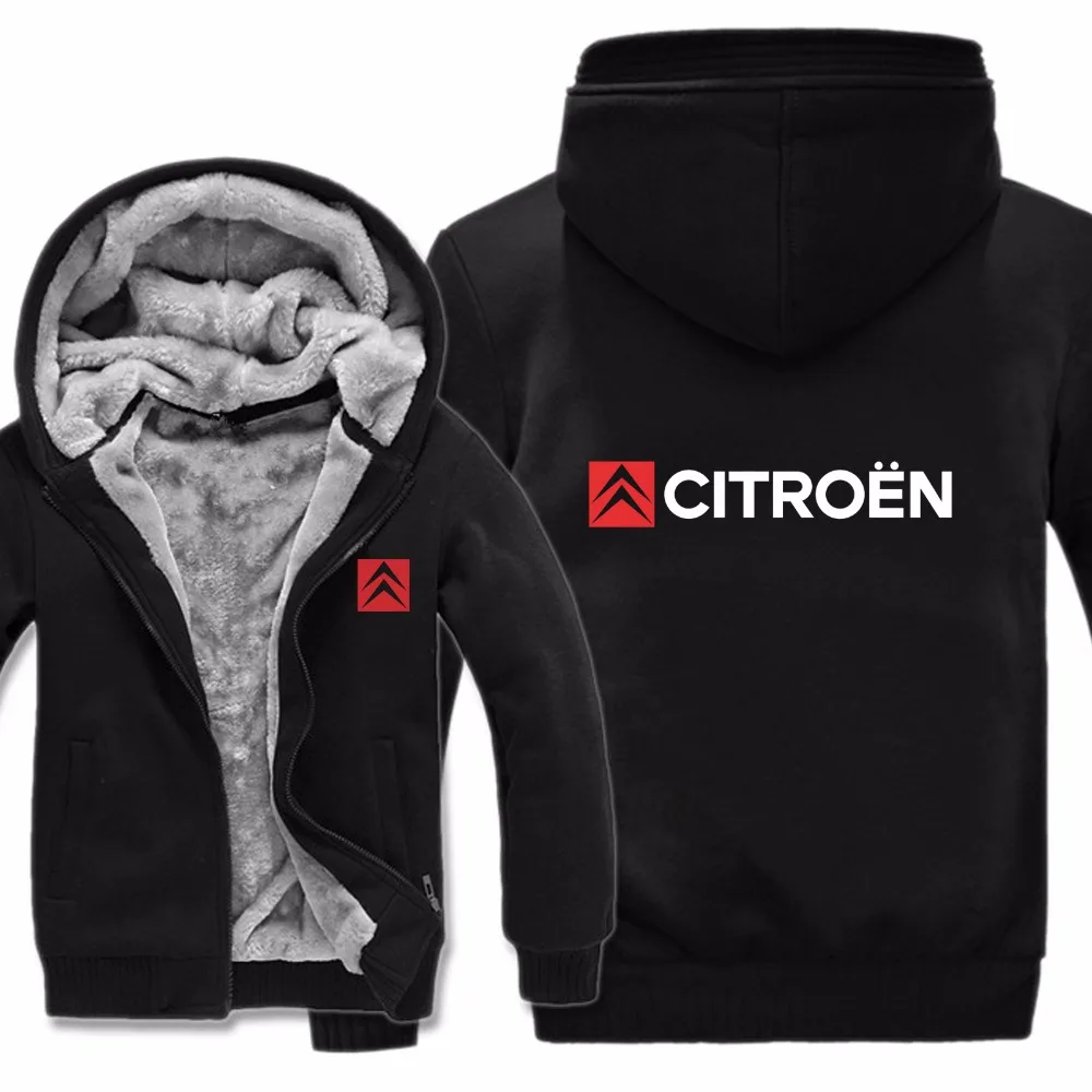 

2019 Free Shipping Citroen Hoodies Mans Jacket Winter High Quality Men Casual Wool Liner Fleece Citroen Logo Sweatshirts Hoody