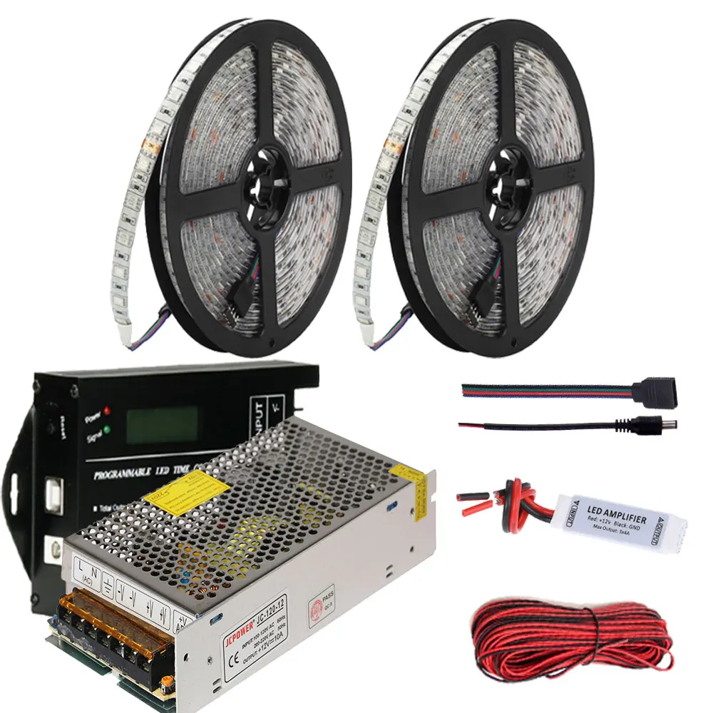 Светодиодная лента RGB 5 20 м 12 В постоянного тока 5050 SMD 60 светодиодов/м|Светодиодные