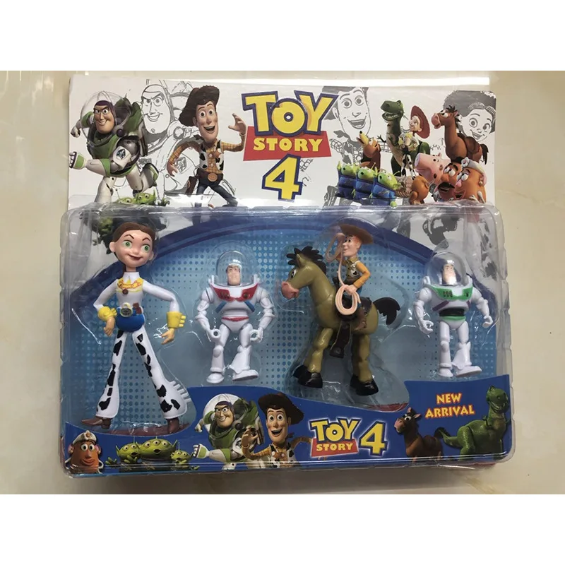 

NEW Toy Story 4 Handmade Toys Woody Buzz Lightyear Hamm Slinky Dog Anime Figure Action Figure Dinosaur Bullseye Horse with Box