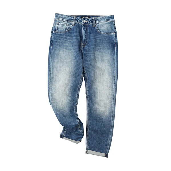 SIMWOOD, вареные, облегающие джинсы, мужские, классические, Ретро стиль, высокое качество,, осень, новые, повседневные, уличные, джинсовые брюки, 190026 - Цвет: nostalgia blue