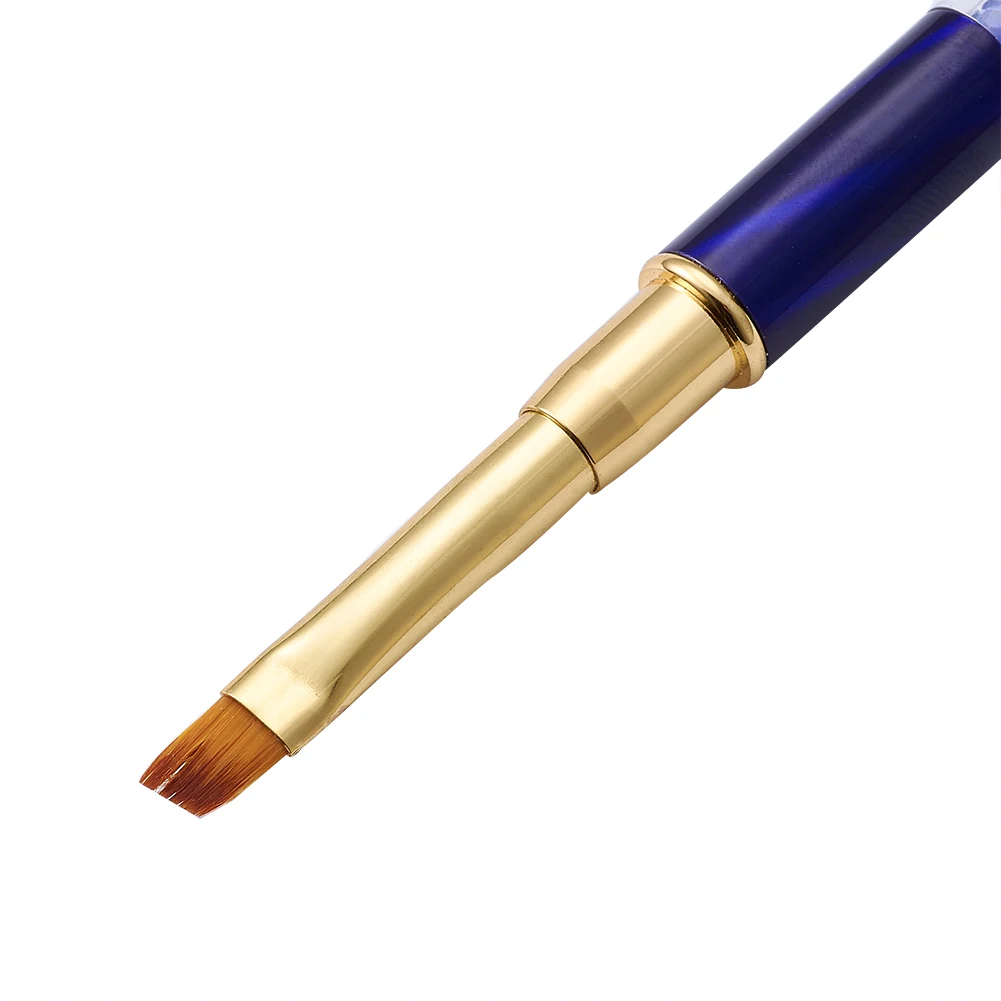 Cat Eye Rhinestones Nail Art Brush, Gradient Drawing Painting Pen, Manicure Tools, OliveDrab, 177x10mm; Brush: 11mm