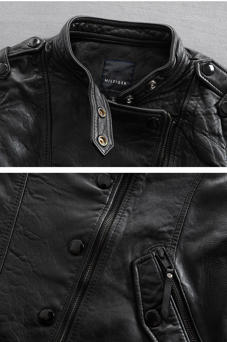 Фабричная Женская тонкая крутая куртка в стиле панк из высококачественной натуральной кожи, импортная натуральная козья кожа, Корейская верхняя одежда