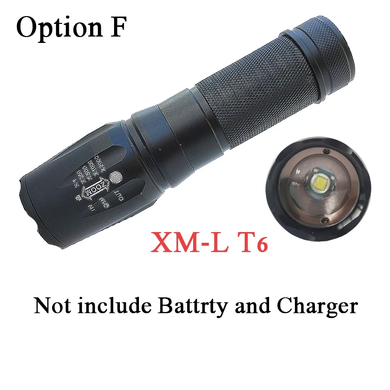 Litwod Z20P78 CREE XHP70 32 Вт чип лампа мощный зум объектив тактический светодиодный светильник фонарь 10000 мАч 26650 батарея высокий светильник - Испускаемый цвет: Option F