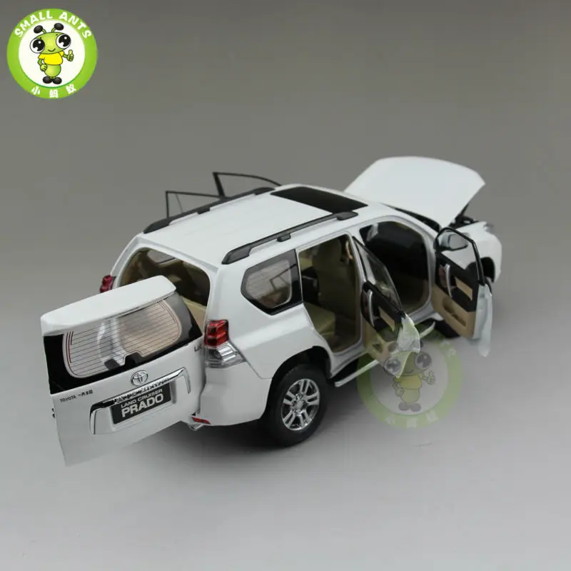 1/18 Land Cruiser Prado литая под давлением модель автомобиля SUV игрушки для подарков коллекция хобби белый без рисунка