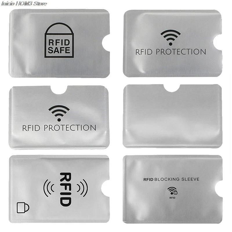 

RFID Blocking Reader Lock Bank Credit Card Protector Shielding Bag Sleeve Holder For Anti-theft Protection Safty Pack