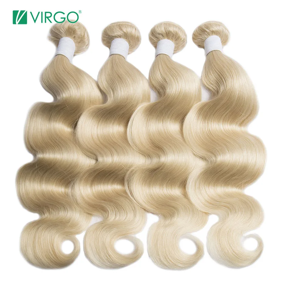 

Virgo Hair Brazilian 613 Bundles Body Wave Human Hair Weave Bundles 1 / 3 / 4 PCS Fuller Hair Extensions Non Remy Hair
