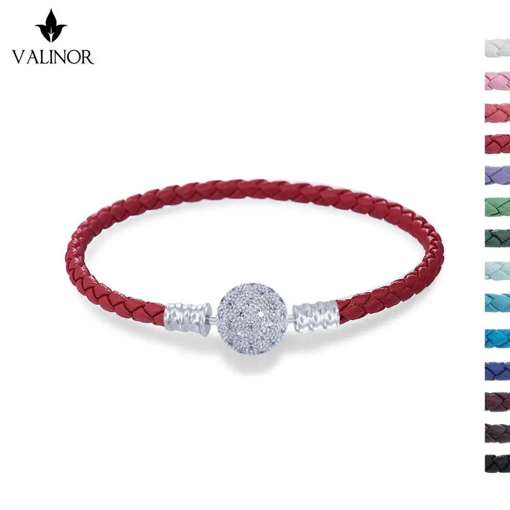 

Red leather bracelet 925 Sterling Silver Bracelets BZSL002