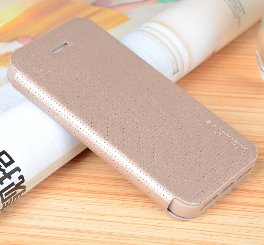 

SLIM! XCLUSIVE High Quality! Genuine PU Leather Flip Case Wallet Cover For Apple iPhone 5 & 5S & 5SE