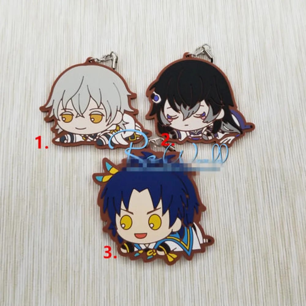 Hanamaru Rubber Keychain Key Ring Straps Rare cosplay Anime Touken Ranbu