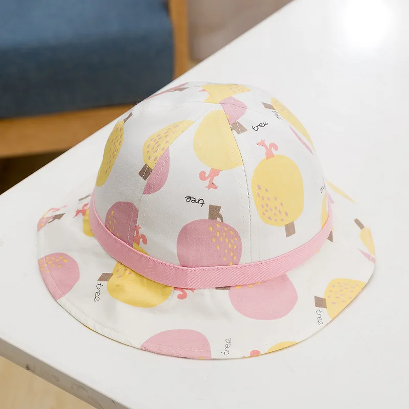Новая модная весенне-летняя детская шапка для девочек, солнцезащитная Кепка для младенцев, Детские Панамы, для маленьких мальчиков и девочек, Рыбацкая шляпа - Цвет: pink