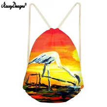 Картина маслом Для женщин Для мужчин сумка-кисет забавные Акварельная картина, спортивная одежда, с проектом Повседневное блестки Унисекс Рюкзак-сундучок Гог