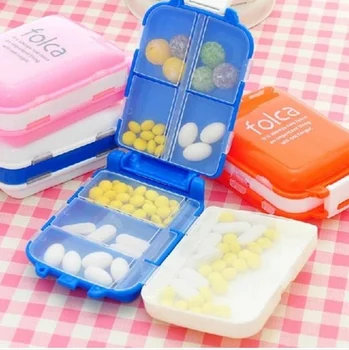 

3pcs! Portable Folding 8 Slots pill container camping trip travel jewelry candy Holder Organizer Vitamin Pill Storage Box