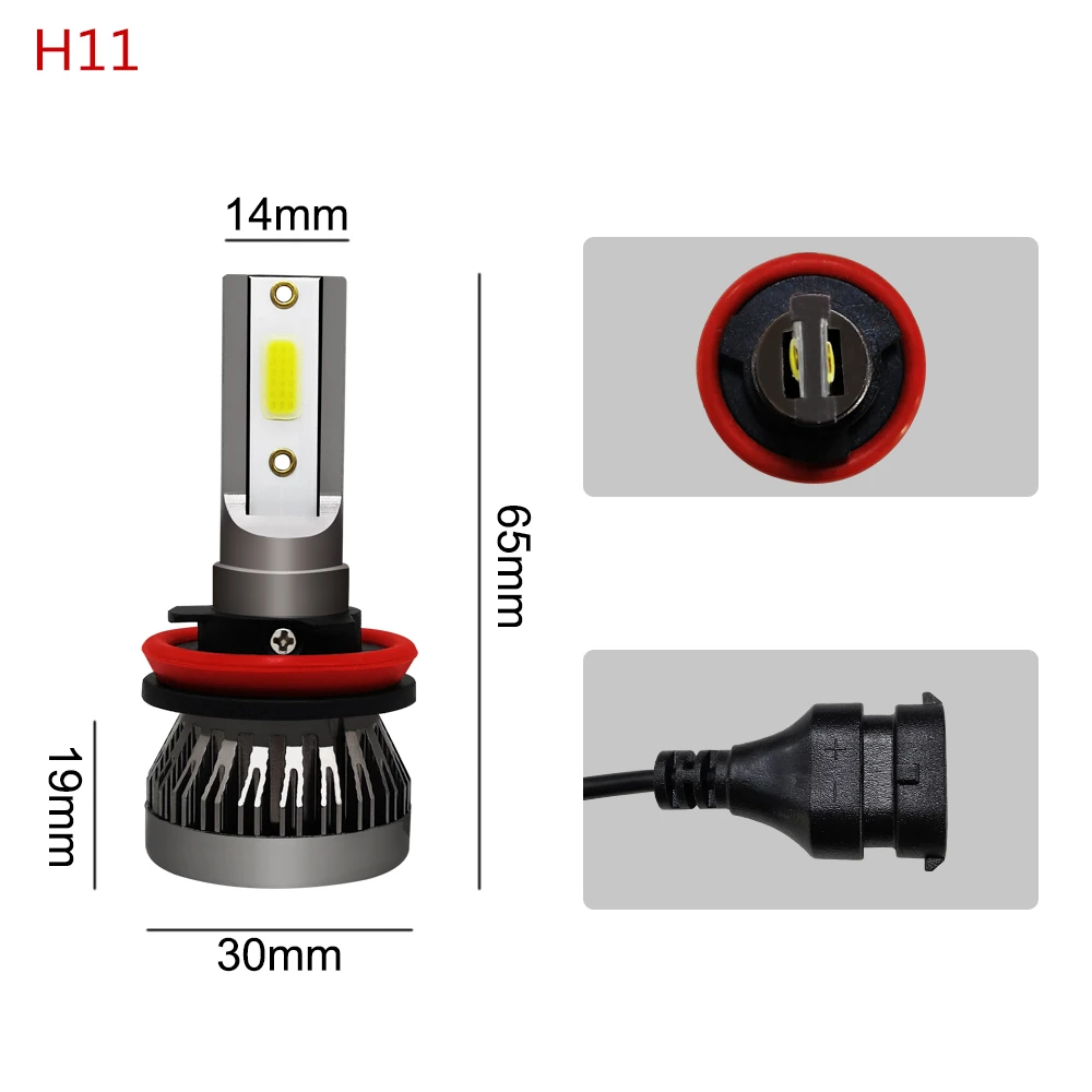 Safego H7 светодиодный H11 H8 H9 H1 9005 9006 автомобильный блок светодиодов лампы для передних фар H4(Подол короче спереди и длиннее сзади) ЛУЧ 36 Вт 8000LM 6000 К авто светодиодный свет автомобиля 12 V