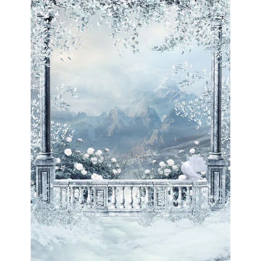 

Fairyland stone building photo backgrounds fotografia digital vinyl Photography backdrop for art photo studio accesseries S-2454