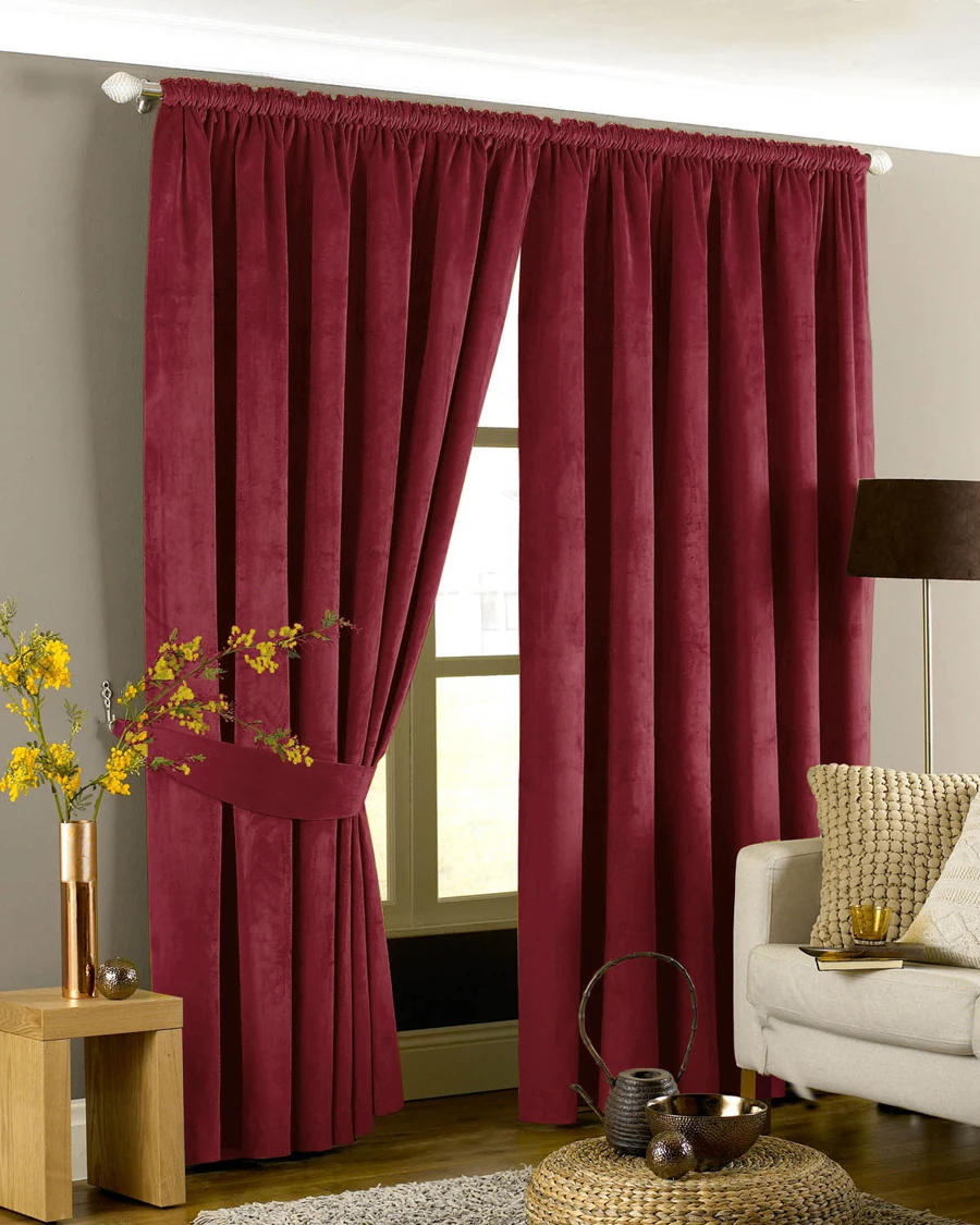 Heavy Weight Velvet Blackout Windows Curtain