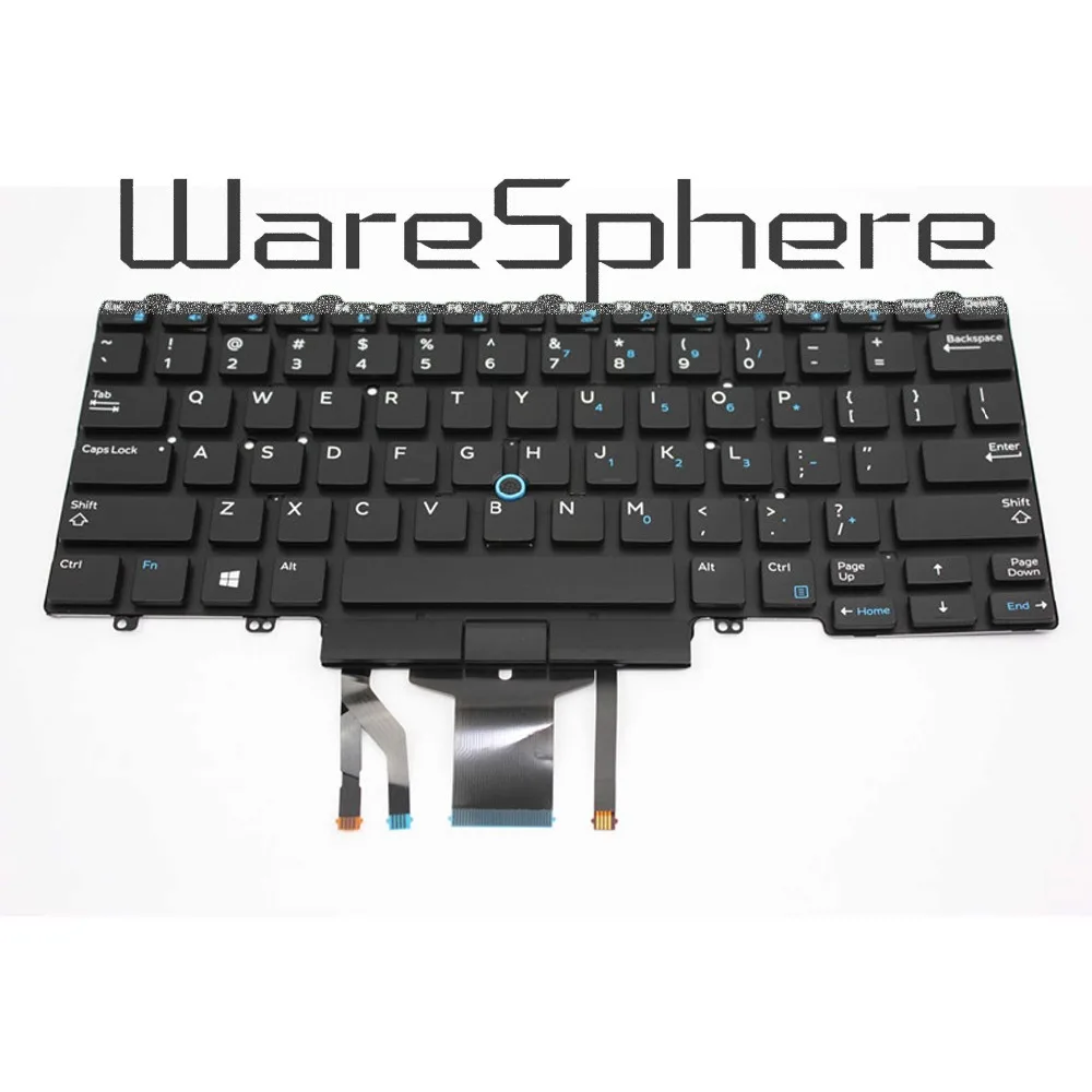 Backlit Keyboard for Dell Latitude 7450 7480 5488 7490 5480 5490 E7480 E7490 Black US