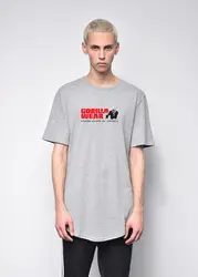 Новая мода уличная Для мужчин длинная, в стиле Канье West Printed футболка brazzers хлопок добычу Для мужчин s футболка s solid футболка в стиле хип-хоп