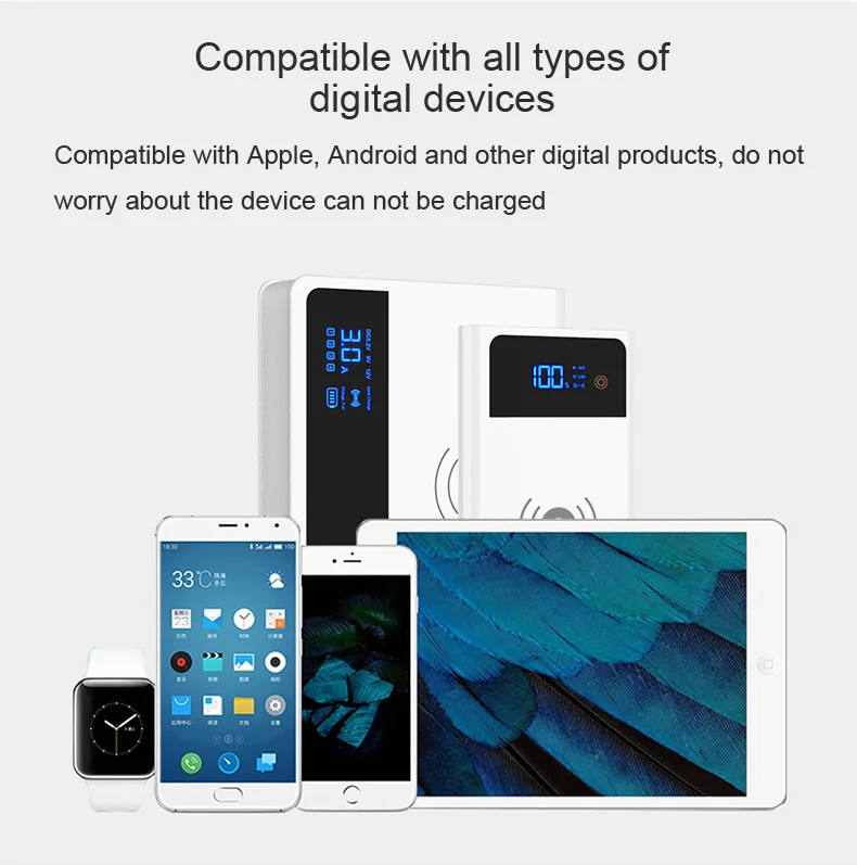 QI Беспроводное зарядное устройство для мобильного телефона для iPhone Quick Charge 3,0+ 10 Вт+ Съемный внешний аккумулятор 3 в 1 адаптер питания для быстрой зарядки
