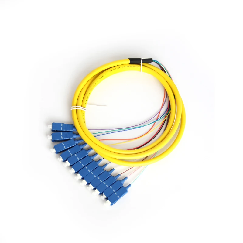 

SC/UPC PC Singlemode 12 core Optical Fiber Pigtail 1.5m or Customized
