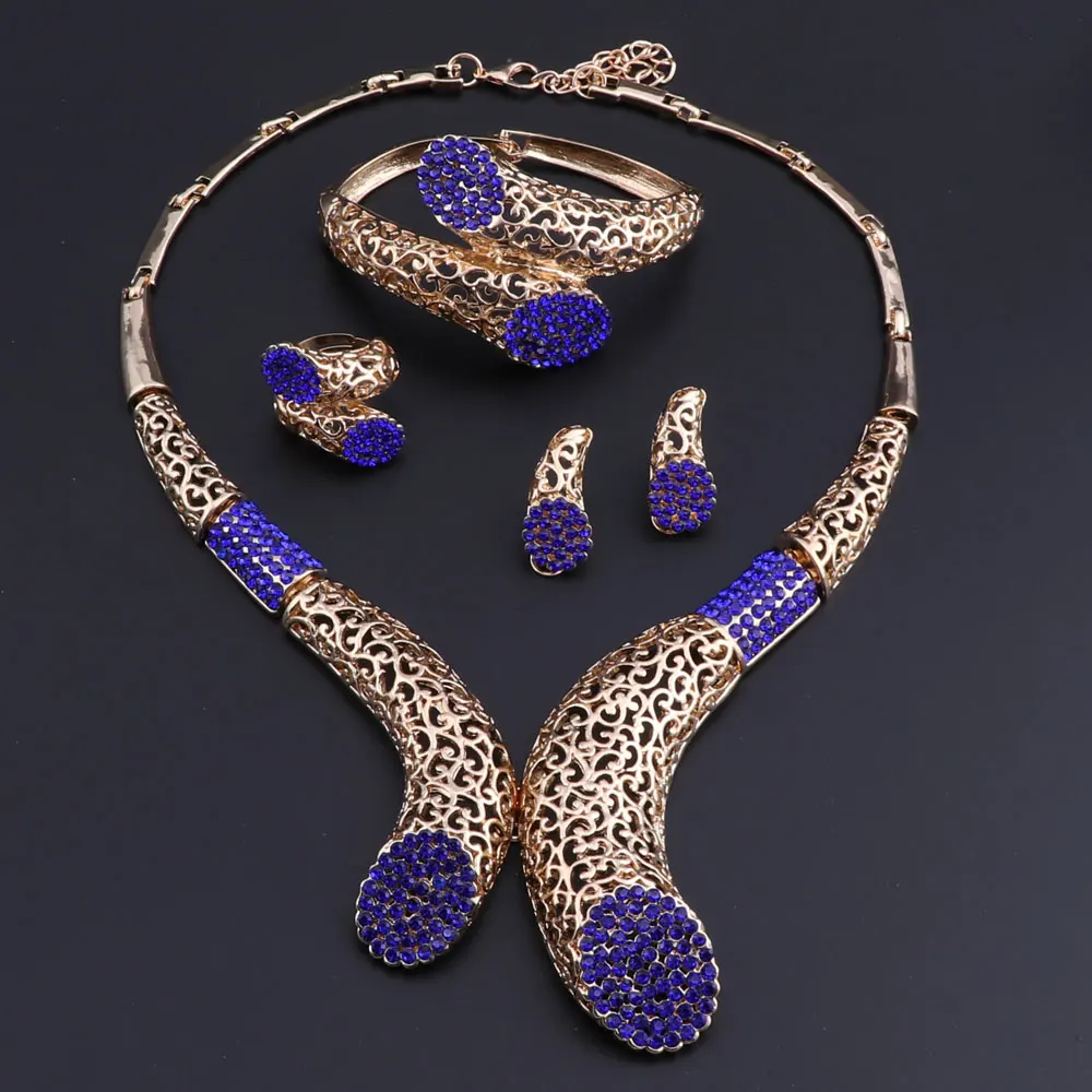 

OEOEOS New Jewelry For Women Wedding Bridal Accessories Party Jewelry set Gold African Beads Costume Jewellery Sets
