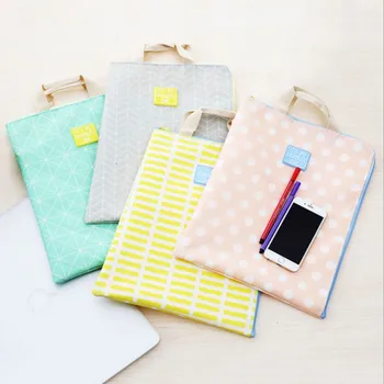 

Coloffice 1PC Love Simple Life Multifunctional File Bag Paper Student Zipper Bag Examination Data File Folder Stationery Office