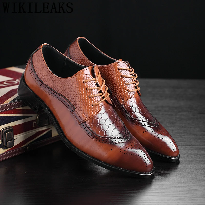 Chaussures Hombre rouge Cuir Oxford Richelieu De Hommes Bureau jaune Formelle Luxe Italiana En Coiffeur Noir Zapatillas Robe Moda arafxH6