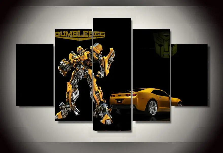 

Picture Home Decoration Transformers Bumblebee Painting On Canvas Room Decoration Print Poster Picture Canvas Modular picture
